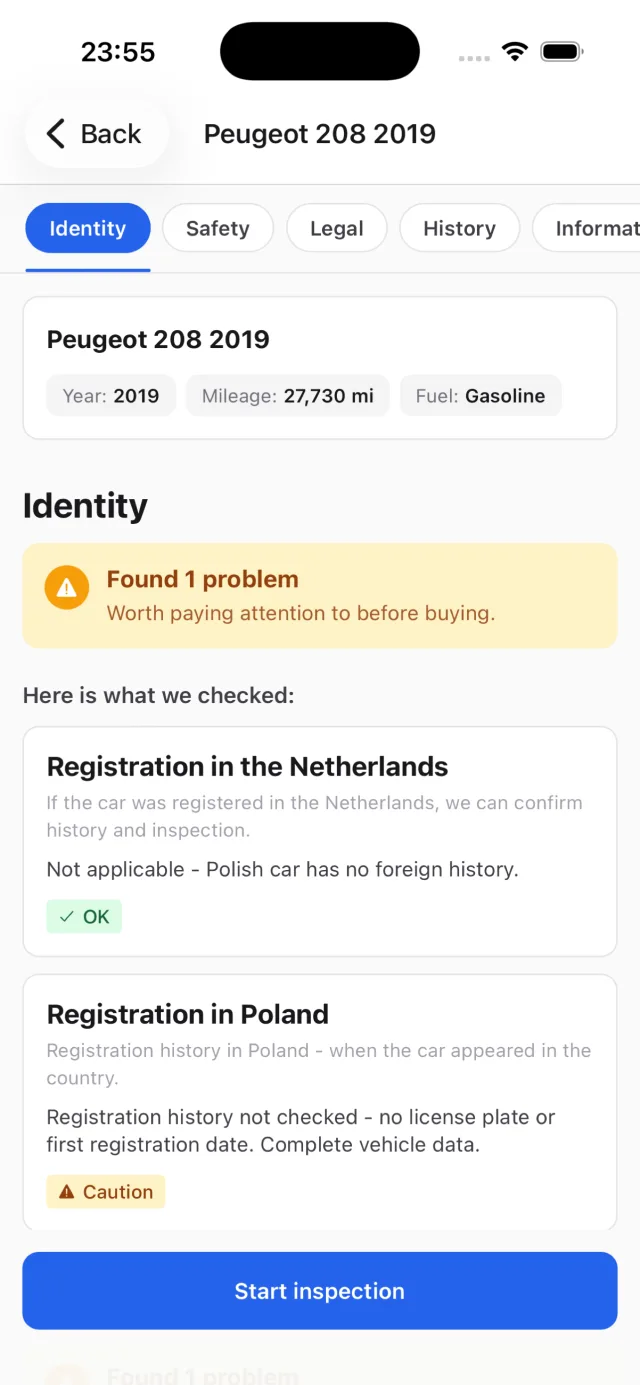 Check history